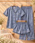 BLUE HEARTS PAJAMA SET