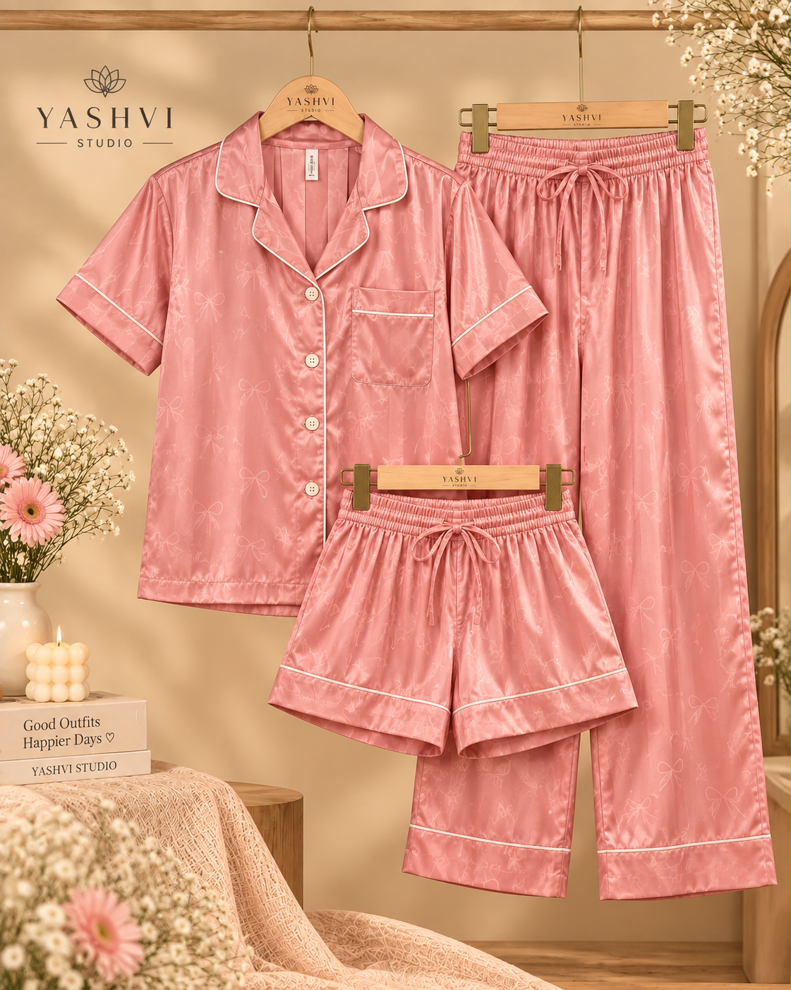 PINK HEARTS PAJAMA SET