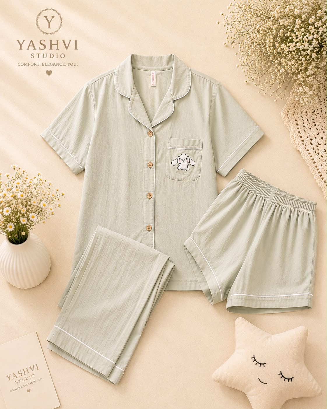 Bunny Mint 3Piece Set