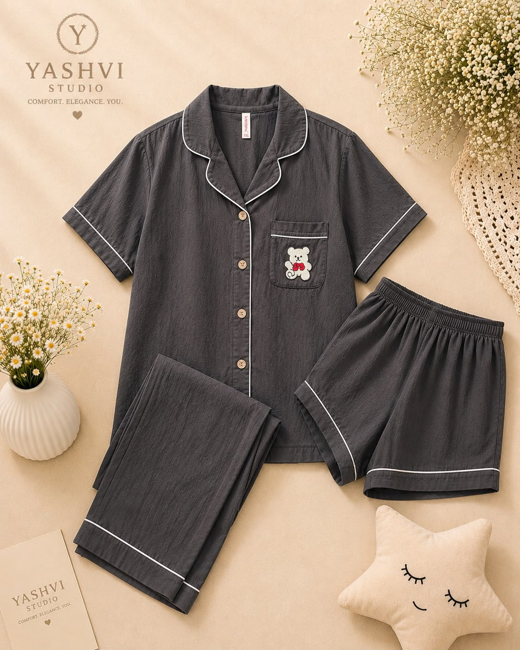Teddy Black 3 Piece Set