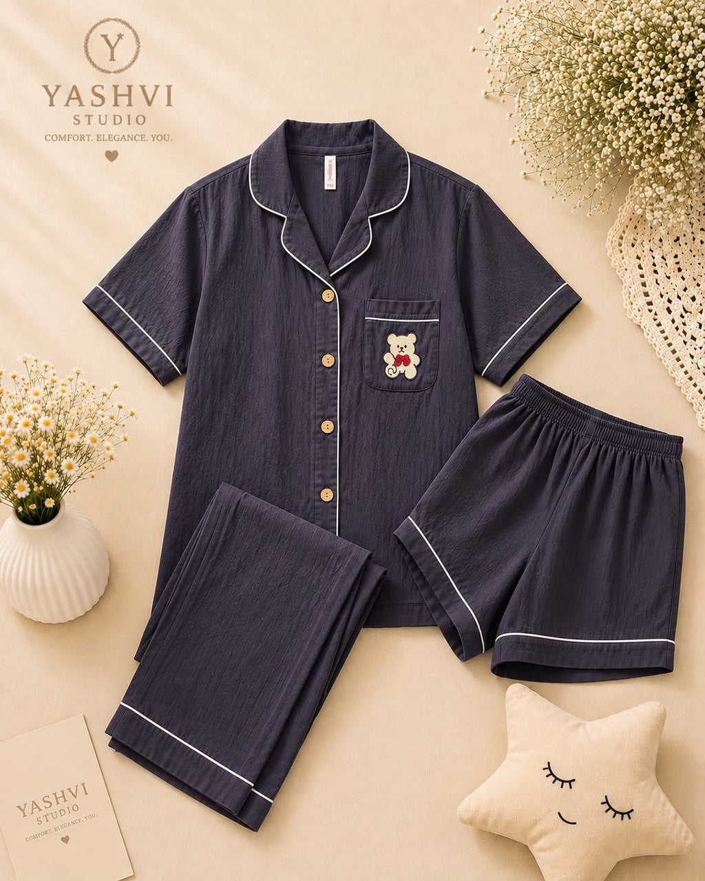 Midnight Teddy 3 Piece Set