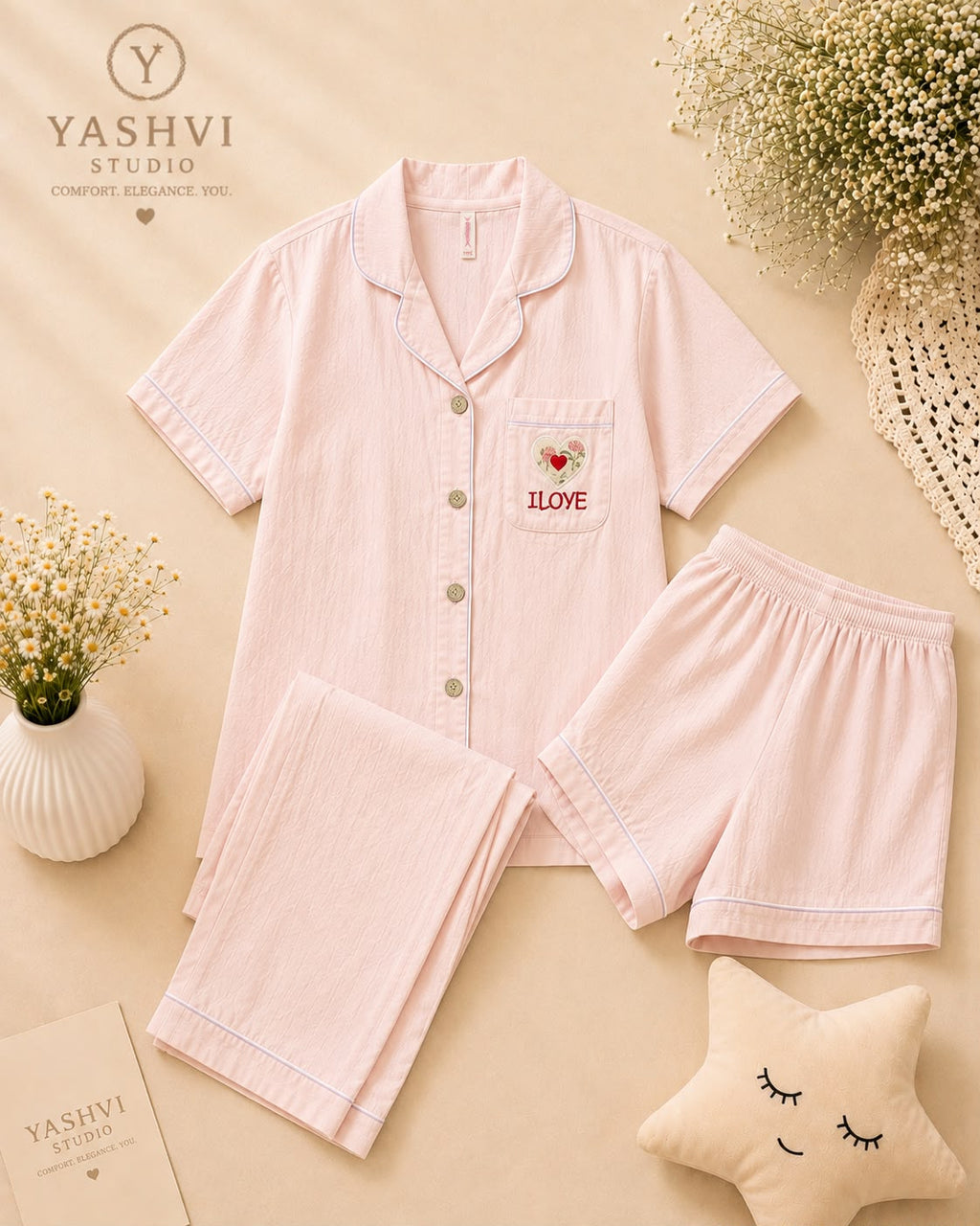 I Love Pink 3 Piece Set