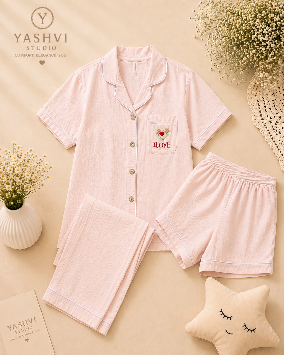 I Love Pink 3 Piece Set