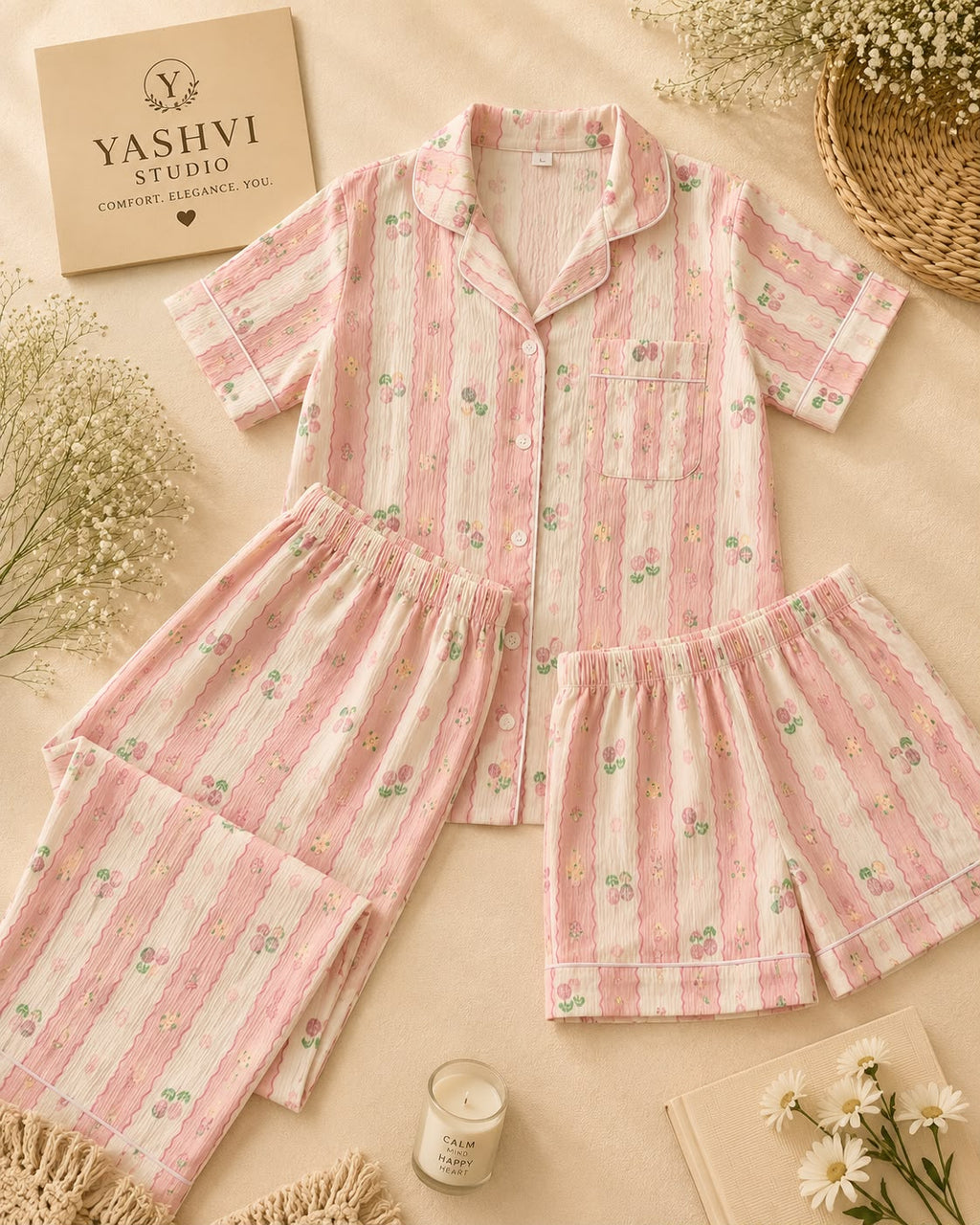 Pink Blossom 3Piece Set