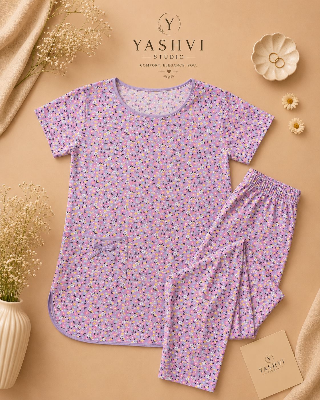 Lavender Blossom Lounge Set