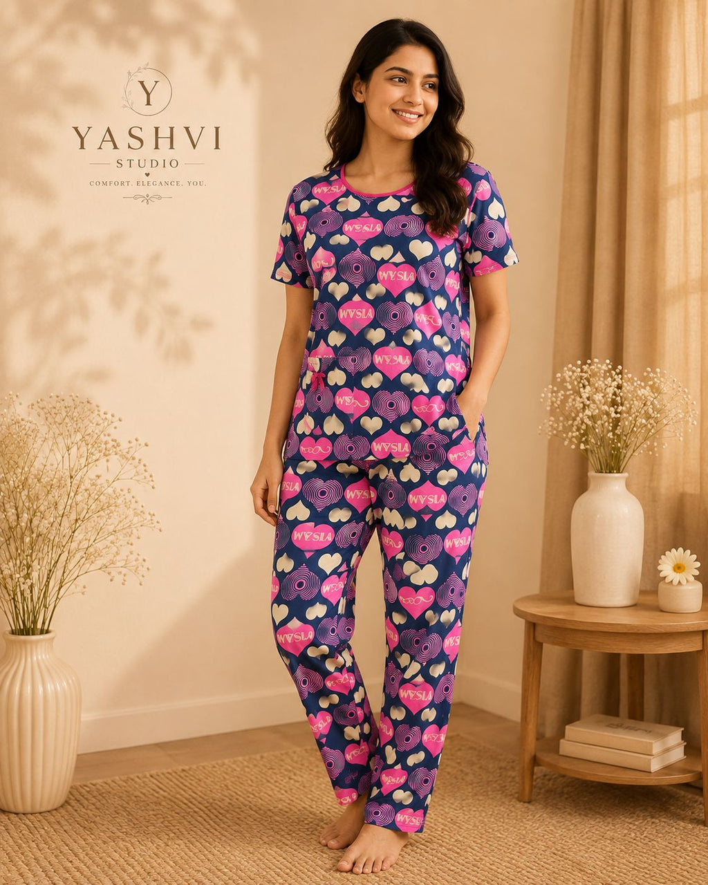 Midnight Hearts Lounge Set