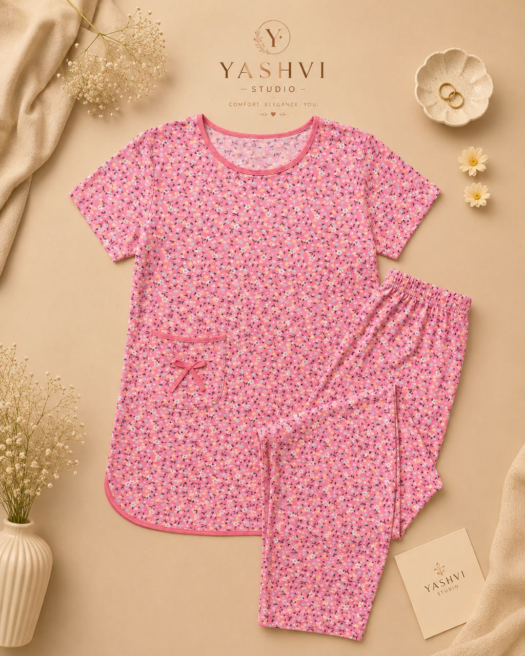 Pink Blossom Breeze Lounge Set