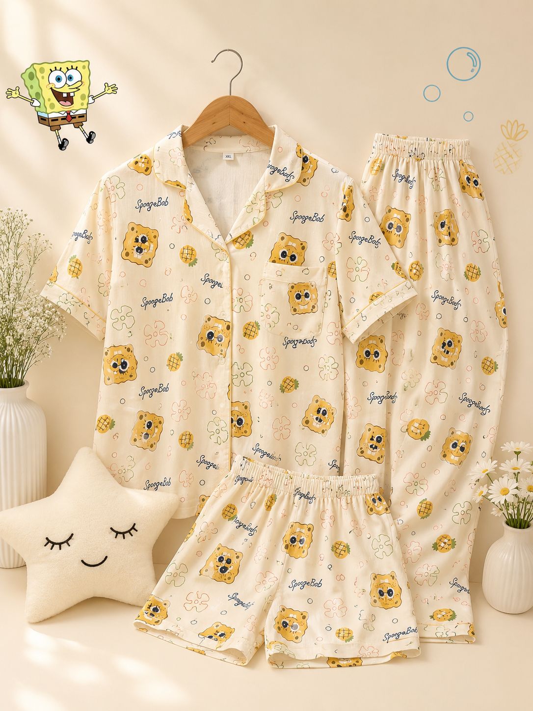 SpongeBob Sunshine 3 Piece PJ Set