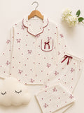 Cherry Bow 3-Piece PJ Set