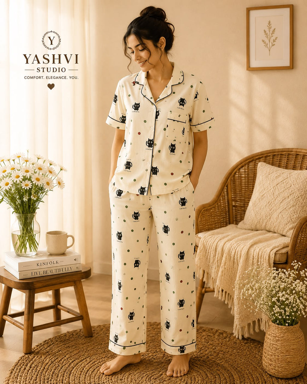 Cute Meow PJ Set