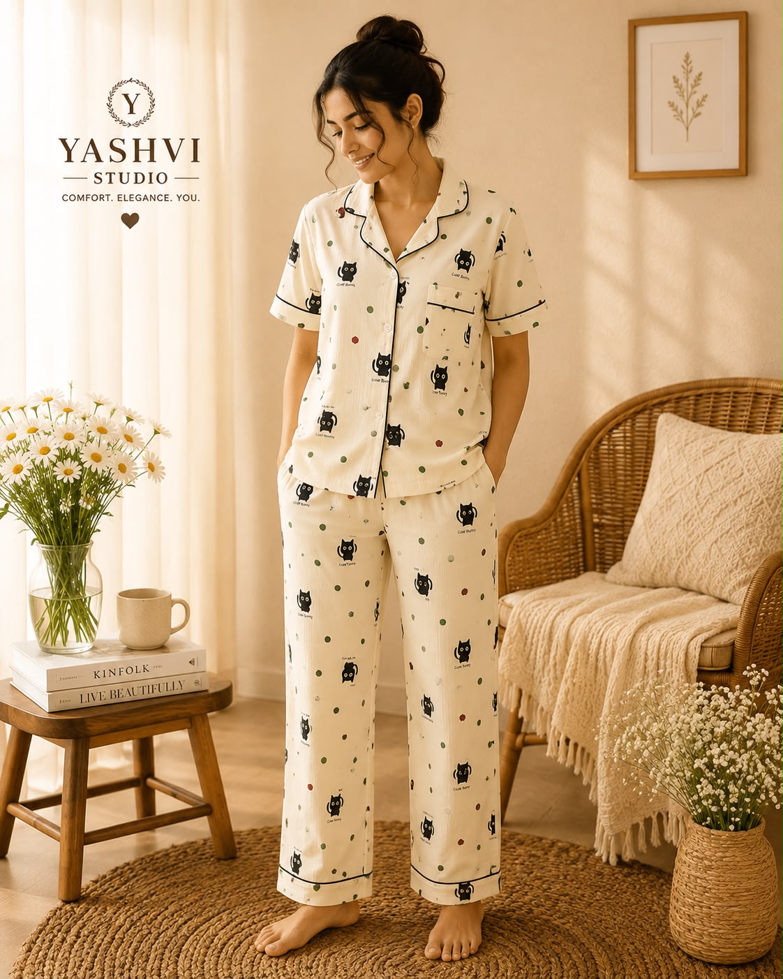 Cute Meow PJ Set