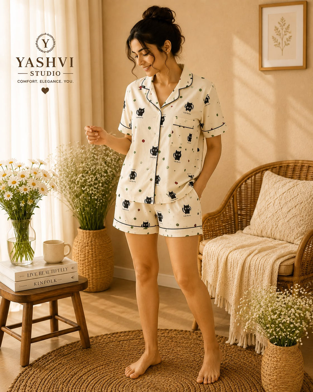 Cute Meow PJ Set