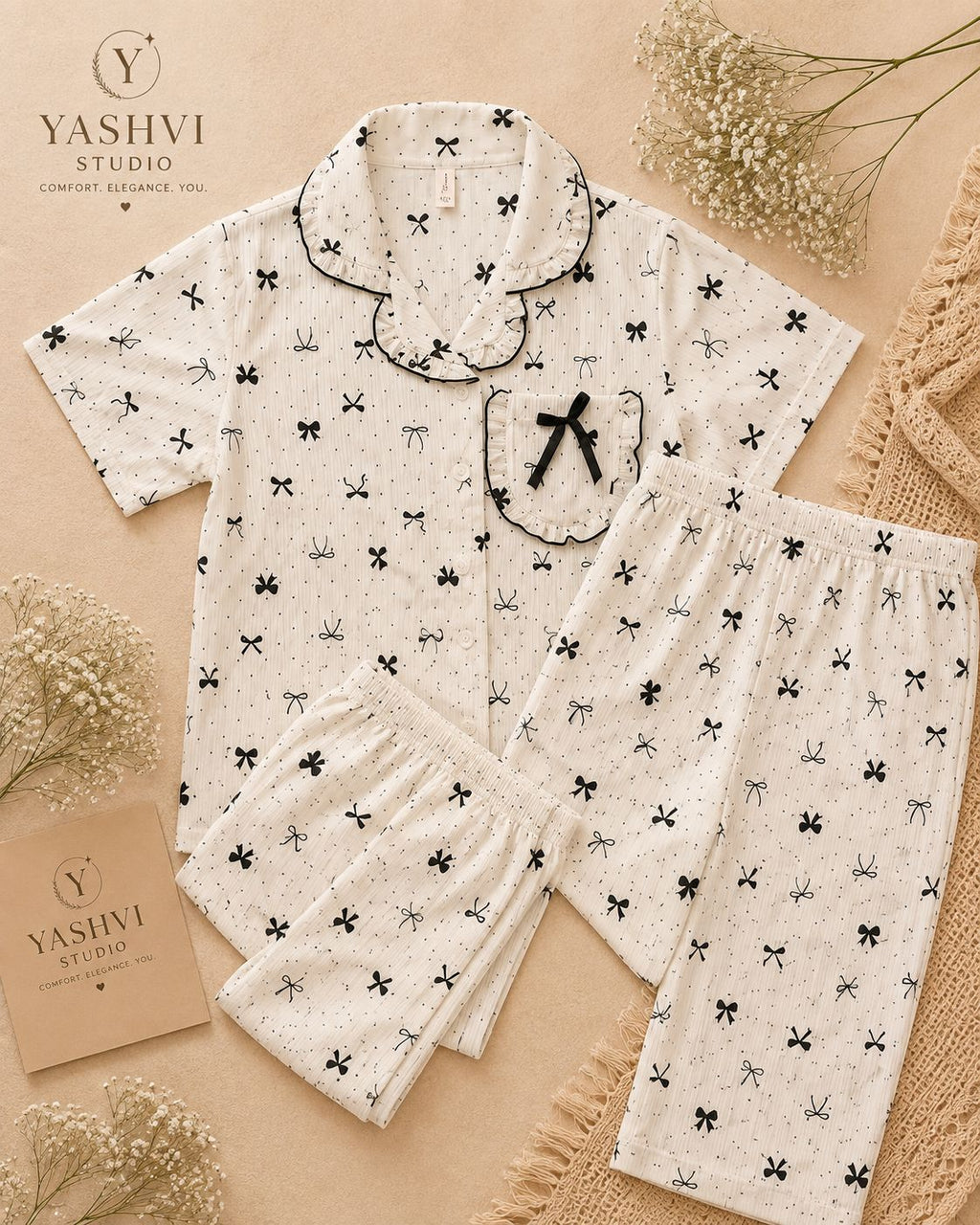 Midnight Bow Charm – 3 Piece Set